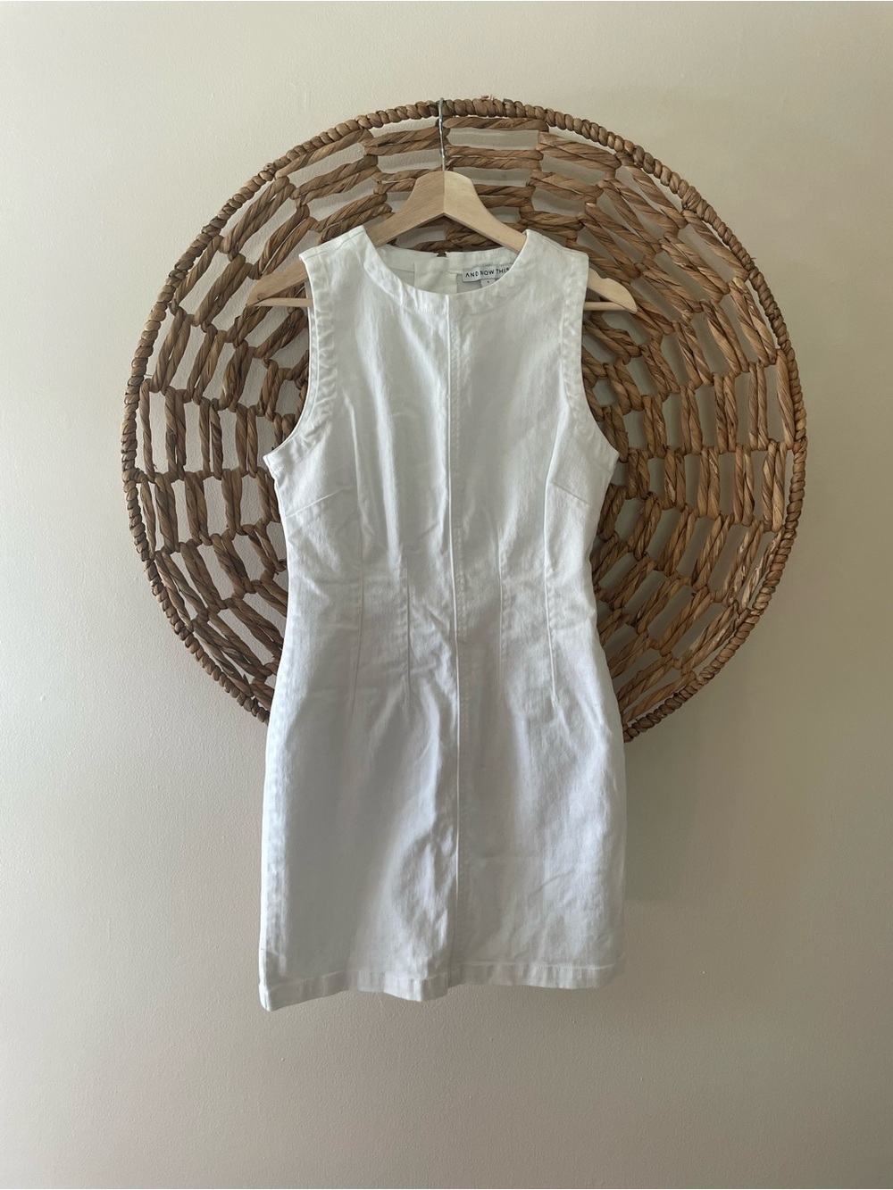 And Now This White Sleeveless Shift Dress